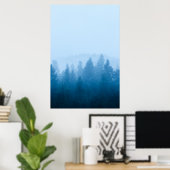 Fog over bos poster (Thuiskantoor)