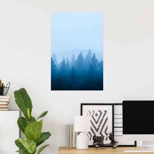 Fog over bos poster (Thuiskantoor)