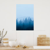 Fog over bos poster (Keuken)