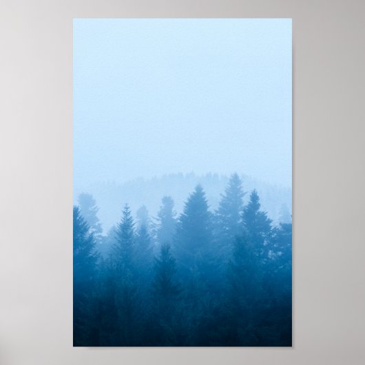 Fog over bos poster (Voorkant)