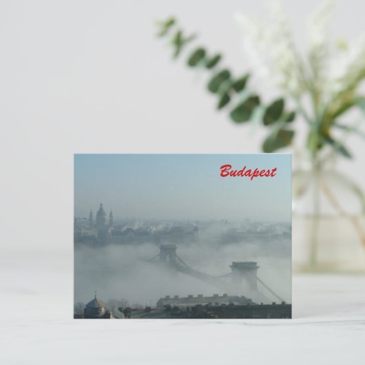 Fog over de Donau Briefkaart (Staand voorkant)