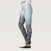 Fog over sneeuw bedekt met wintersparren leggings (Links)