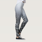Fog over sneeuw bedekt met wintersparren leggings (Rechts)