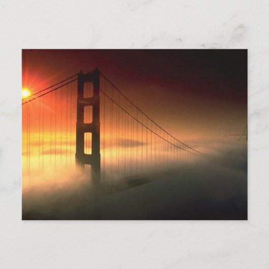 Fog Shrouded Golden Gate Briefkaart (Voorkant)