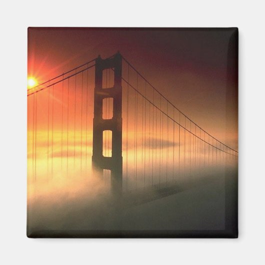 Fog Shrouded Golden Gate Magneet (Voorkant)