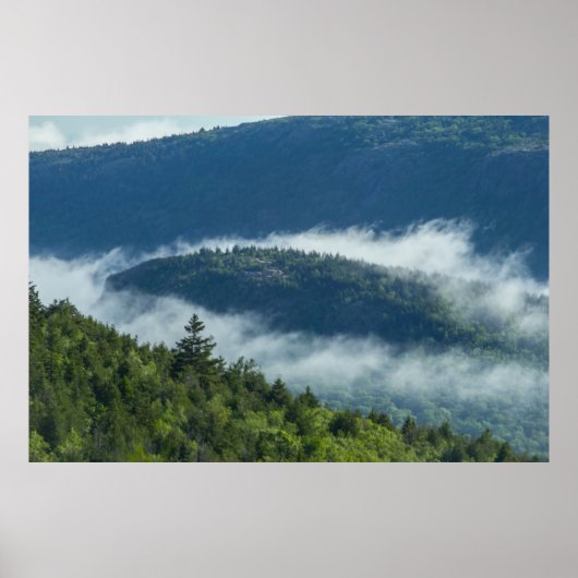 Fog Streaming by Connors Nubble, Acadia NP, Maine Poster (Voorkant)