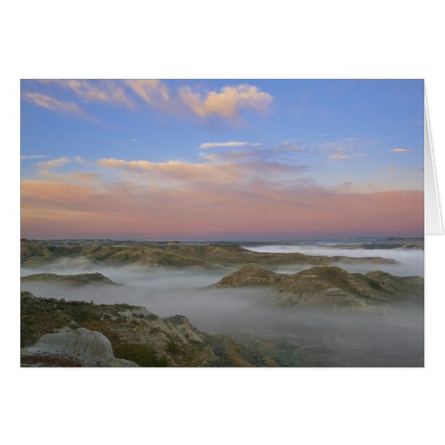 Fog van de Little Missouri-rivier hangt in de (Voorkant Horizontaal)