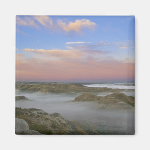 Fog van de Little Missouri-rivier hangt in de Magneet