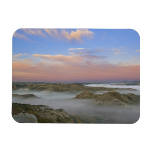 Fog van de Little Missouri-rivier hangt in de Magneet