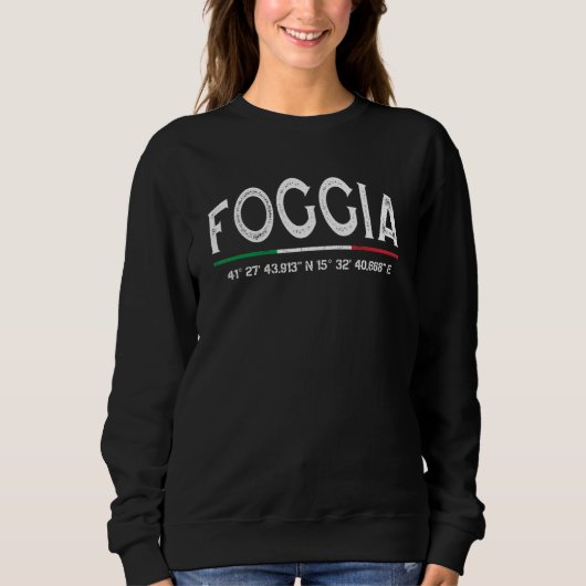 Foggia Italia GPS Coordinates Trui (Voorkant)