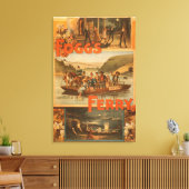 Fogg's Ferry van Chas. E. Callahan Theater Canvas Afdruk (Insitu (Woonkamer))