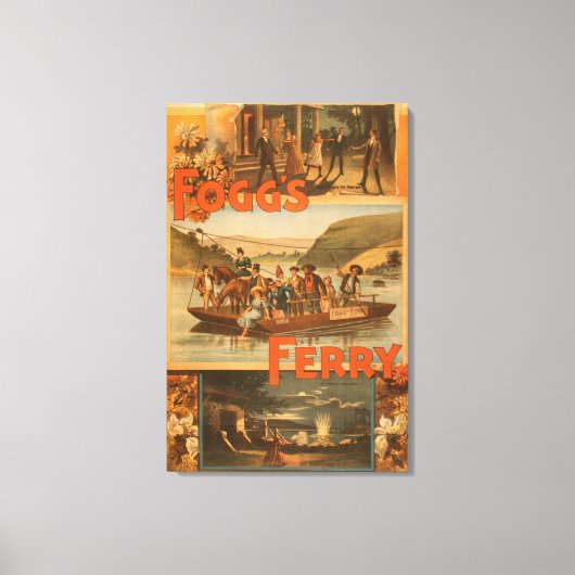 Fogg's Ferry van Chas. E. Callahan Theater Canvas Afdruk (Voorkant)