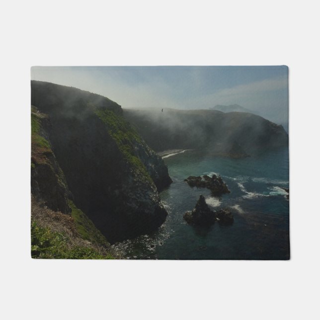 Foggy Anacapa Island op de Kanaaleilanden Deurmat (Voorkant)