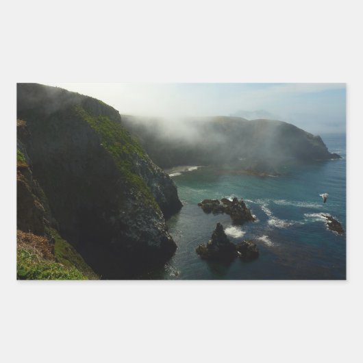 Foggy Anacapa Island op de Kanaaleilanden Rechthoekige Sticker (Voorkant)