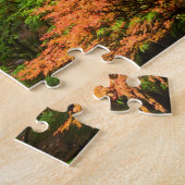 Foggy Autumn Day in Portland Japan Garden Legpuzzel (Zijkant)