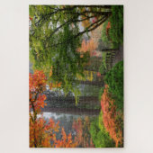 Foggy Autumn Day in Portland Japan Garden Legpuzzel (Verticaal)