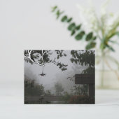Foggy Autumn Garden met Spider DIY Briefkaart (Staand voorkant)