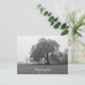 Foggy Autumn Morning Grayscale Briefkaart (Staand voorkant)