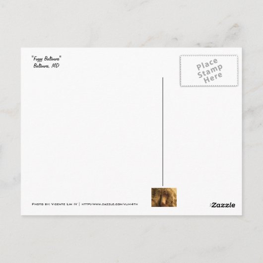 Foggy Baltimore Briefkaart (Achterkant)