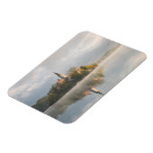 Foggy Bled Lake rechthoekige magneet (Linkerzijde)