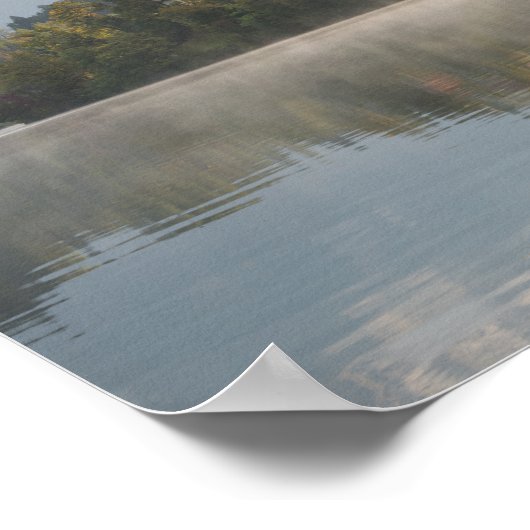 Foggy Bled Lake sunrise poster (Hoek)