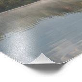 Foggy Bled Lake sunrise print Foto Afdruk (Hoek)