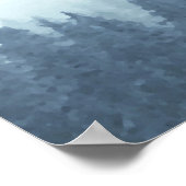 Foggy Blue Pines 27 Table Wedding Seating Chart Poster (Hoek)