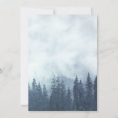 Foggy Blue Pines Foto Rustieke Waterverf Kerst Feestdagenkaart (Achterkant)