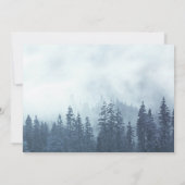 Foggy Blue Pines Rustieke Waterverf Vrolijk Kerstf Feestdagenkaart (Achterkant)