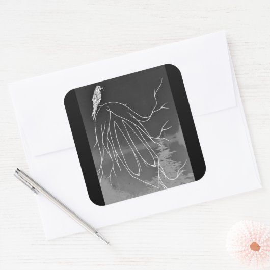 Foggy Bossen Square Sticker (Envelop)