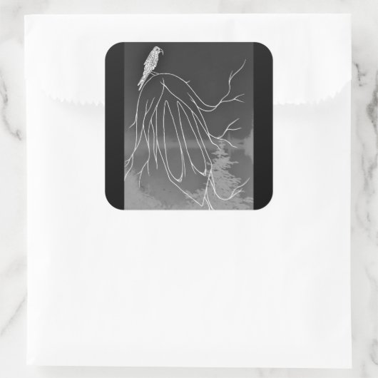 Foggy Bossen Square Sticker (Tas)