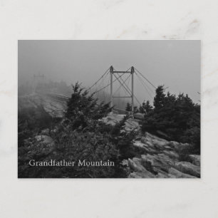 Foggy Bridge Grandfather Mountain Briefkaart