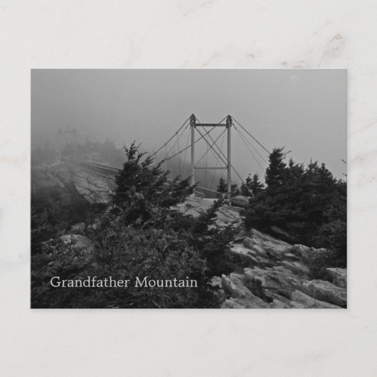 Foggy Bridge Grandfather Mountain Briefkaart (Voorkant)