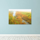 Foggy creek canvas afdruk (Insitu (Houten vloer))