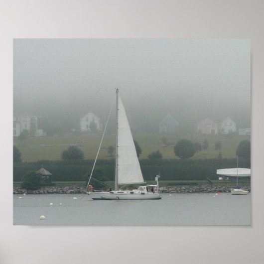 Foggy day, Penobscot Bay, Maine Poster (Voorkant)