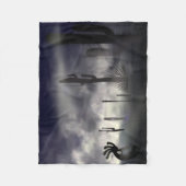 Foggy Desert Southwestern Kokopelli Fleece Deken (Voorkant)