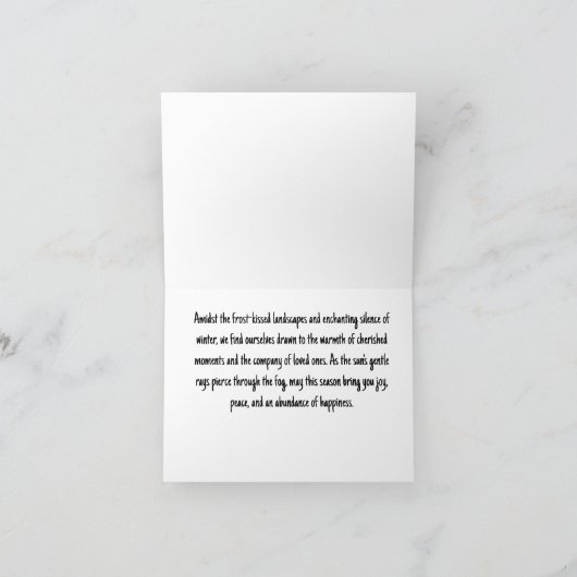 Foggy Fields en Sunlit Dreams Wenskaart Kaart (Binnen)