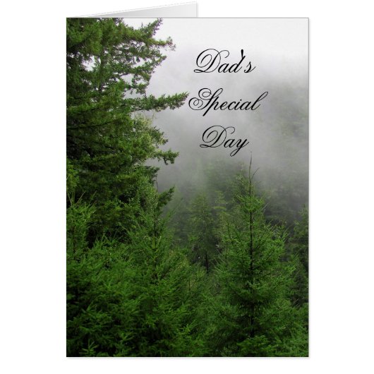 Foggy Forest Customizable (Dad's Special Day) Card (Voorkant)