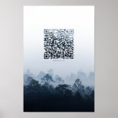 Foggy Forest - Dagelijks Motivatie QR Code Poster (Voorkant)