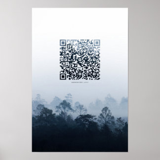 Foggy Forest - Dagelijks Motivatie QR Code Poster