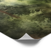 Foggy Forest Landscape Art Print Poster (Hoek)