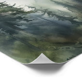 Foggy Forest Landscape Art Print Poster (Hoek)