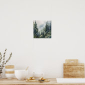 Foggy Forest Landscape Art Print Poster (Keuken)