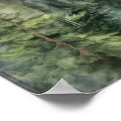 Foggy Forest Landscape Art Print Poster (Hoek)