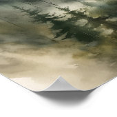 Foggy Forest Landscape Art Print Poster (Hoek)