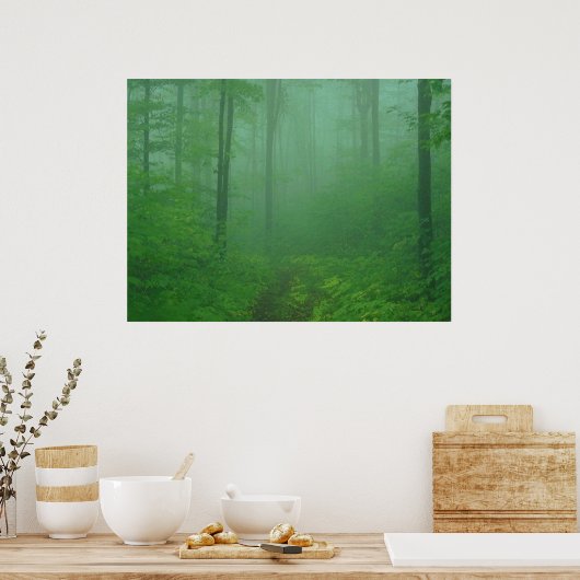 Foggy Forest Poster (Keuken)