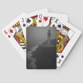 Foggy Forest Trail Monochrome Playing Cards Pokerkaarten (Achterkant)