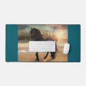 Foggy Friesian Morning, Paard Bureaumat (Keyboard & Muis)