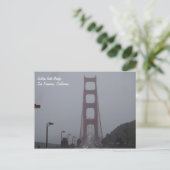 Foggy Golden Gate Bridge Postcard Briefkaart (Staand voorkant)