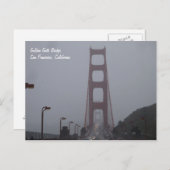 Foggy Golden Gate Bridge Postcard Briefkaart (Voorkant / Achterkant)